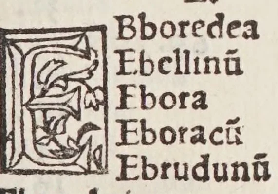An illustration from Itinerarivm prouinciarum omniũ Antonini Augusti : cum fragmento eiusdem, necnon indice haudquaq[uam] aspernãdo, 1512, leaf 245