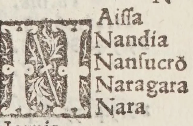 An illustration from Itinerarivm prouinciarum omniũ Antonini Augusti : cum fragmento eiusdem, necnon indice haudquaq[uam] aspernãdo, 1512, leaf 271