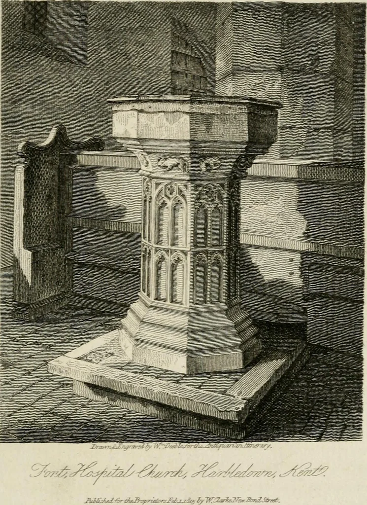 An illustration from The antiquarian itinerary, comprising specimens of architecture, monastic, castellated, and domestic; with other vestiges of antiquity in Great Britain. Accompanied with descriptions, 1815, leaf 54