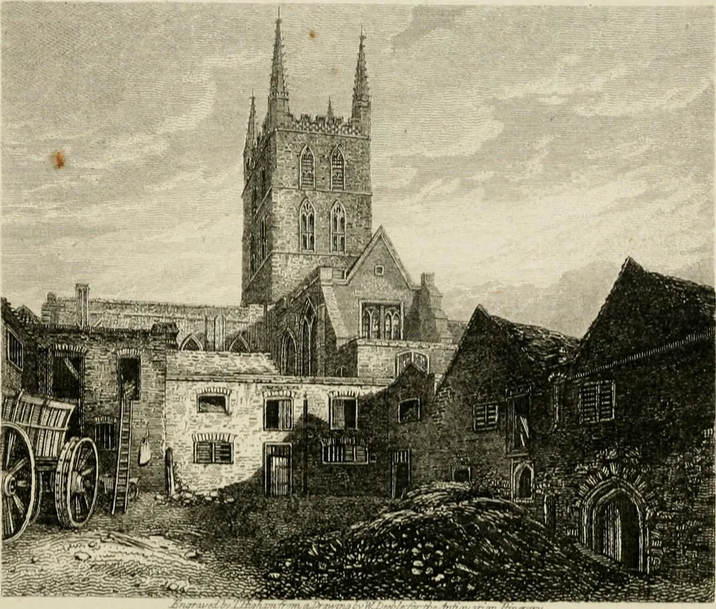 An illustration from The antiquarian itinerary, comprising specimens of architecture, monastic, castellated, and domestic; with other vestiges of antiquity in Great Britain. Accompanied with descriptions, 1815, leaf 44