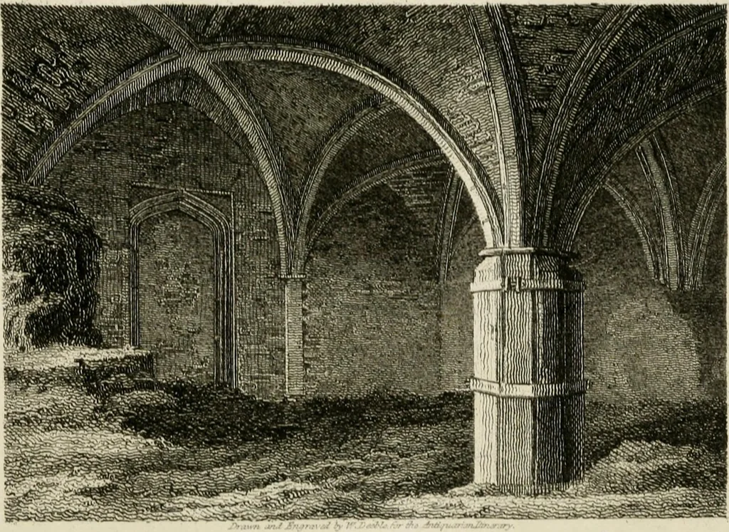 An illustration from The antiquarian itinerary, comprising specimens of architecture, monastic, castellated, and domestic; with other vestiges of antiquity in Great Britain. Accompanied with descriptions, 1815, leaf 48