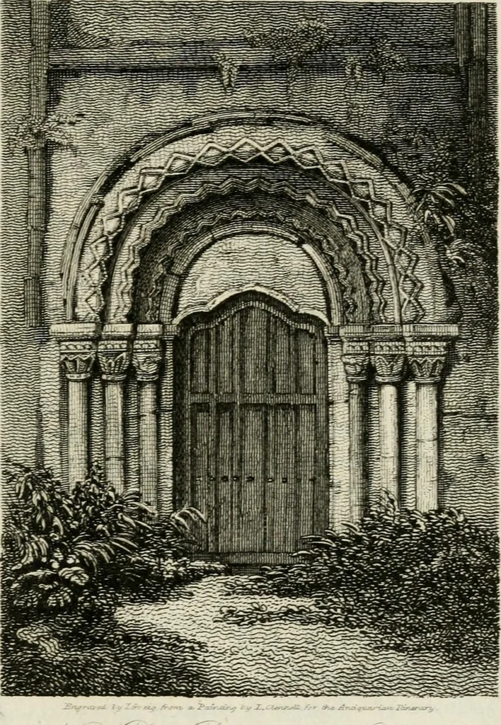 An illustration from The antiquarian itinerary, comprising specimens of architecture, monastic, castellated, and domestic; with other vestiges of antiquity in Great Britain. Accompanied with descriptions, 1815, leaf 142