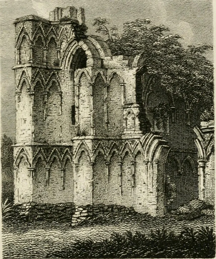 An illustration from The antiquarian itinerary, comprising specimens of architecture, monastic, castellated, and domestic; with other vestiges of antiquity in Great Britain. Accompanied with descriptions, 1815, leaf 60
