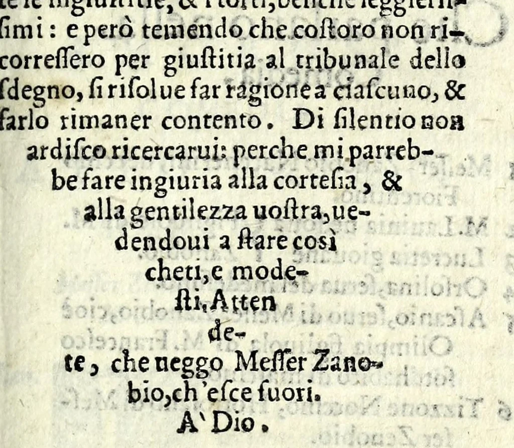 An illustration from I torti amorosi : comedia, 1581, leaf 13