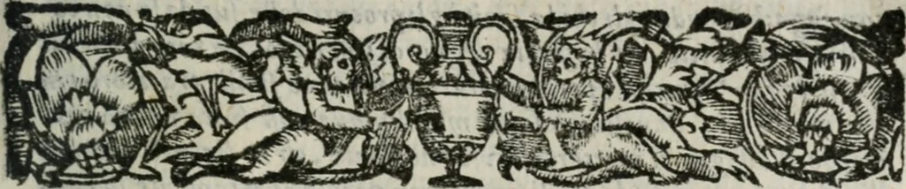 An illustration from I trattenimenti di Scipion Bargagli : dove da vaghe donne e da giouani huomini rappresentati sono honesti e diletteuoli givochi: narrate novelle; e cantate alcune amorose canzonette, 1587, leaf 222
