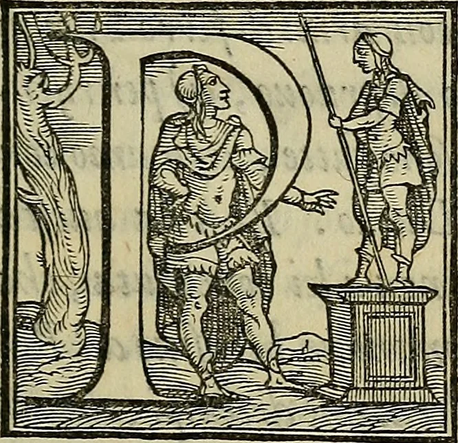 An illustration from I tre libri di Messer Giovan Battista Svsio della ingivstitia del dvello : et di coloro, che lo permettono : all'invittiss et Christianissimo Henrico Secondo Re di Francia, 1558, leaf 10