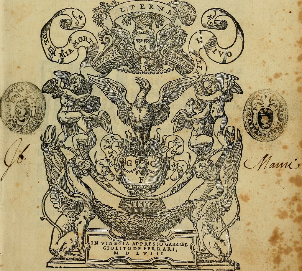 An illustration from I tre libri di Messer Giovan Battista Svsio della ingivstitia del dvello : et di coloro, che lo permettono : all'invittiss et Christianissimo Henrico Secondo Re di Francia, 1558, leaf 4