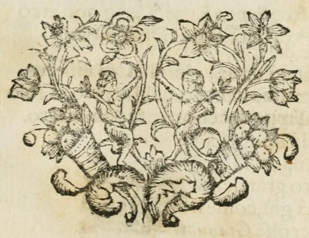 An illustration from I trionfi del Sannio per le glorie dell' invittissimo martire S. Gennajo, cittadino, vescovo, e protettore di Benevento, celebrati in una accademia havuta dagli signori Accademici Ravvivati nella S. Chiesa Metropolitana di detta città : alla presenza dell'illustriss. e reverendiss. monsignor Giovanni degl' Effetti governadore e del fior della nobiltà, frà l'ottava di detto santo a' 22 settembre 1699, 1699, leaf 91