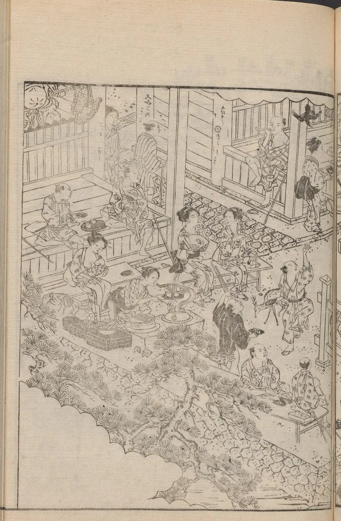 An illustration from Itsukushima zue, 1842, leaf 19