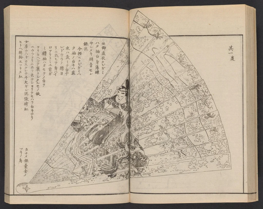 An illustration from Itsukushima zue, 1842, leaf 34