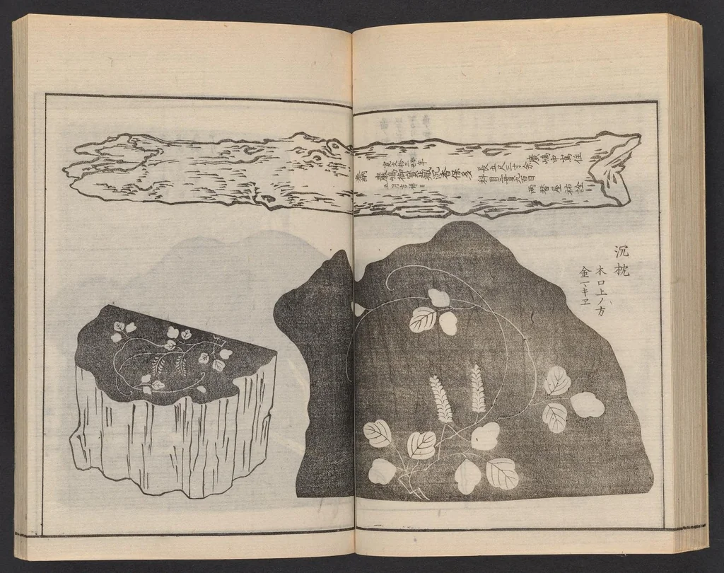 An illustration from Itsukushima zue, 1842, leaf 48