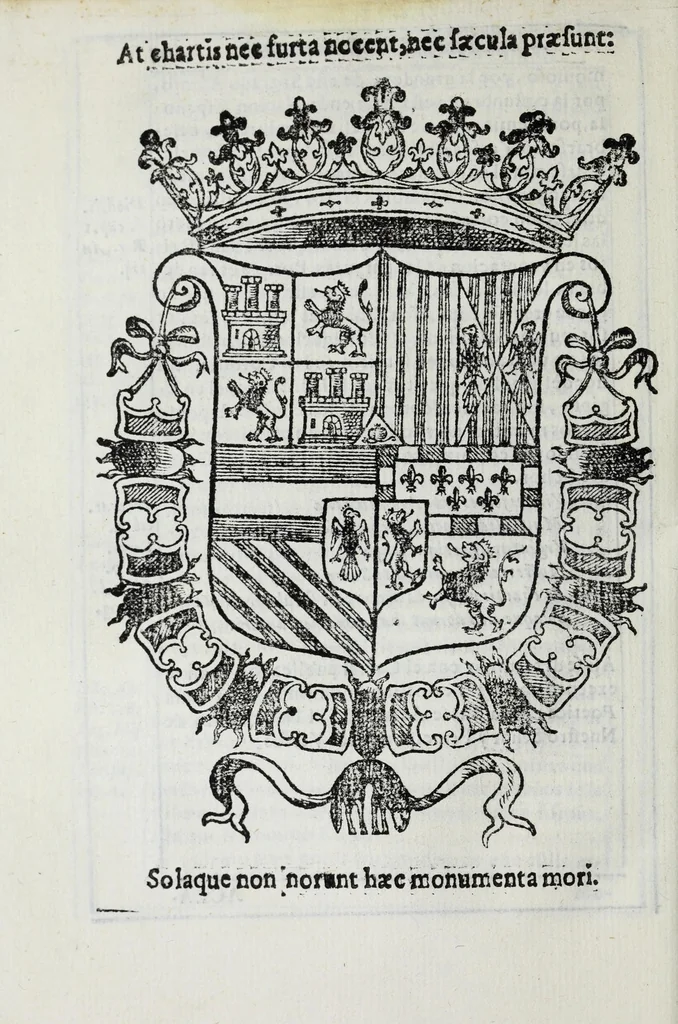 An illustration from Iusta poetica zelebrada por la Vniversidad de Alcalà Colegio Mayor de S. Ilefonso : en el nacimiento del principe de las Españas, 1658, leaf 134