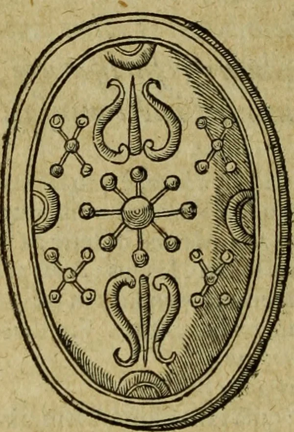 An illustration from Iusti LipsI De militia romana libri quinque : commentarius ad Polybium, 1602, leaf 111