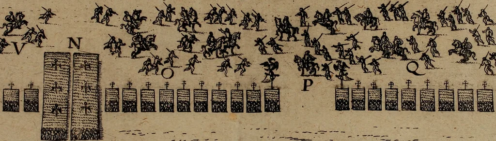 An illustration from Iusti LipsI De militia romana libri quinque : commentarius ad Polybium, 1602, leaf 188