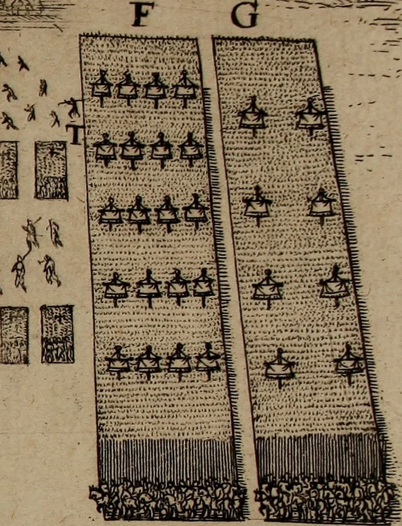 An illustration from Iusti LipsI De militia romana libri quinque : commentarius ad Polybium, 1602, leaf 188