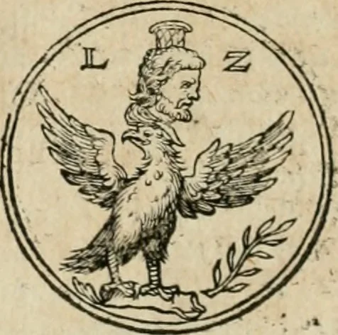 An illustration from Iusti RycquI De Capitolio Romano commentarius. In quo, illustria eius olim aedificia, sacra & profana: deorum dearumq[ue] nomina: arcus item triumphales, columnae, statuae, tropaea, colossi, caeteraque ornamenta adcuratè describuntur: & plura alia antiquitatis monimenta proferuntur, emendantur, explicantur, 1617, leaf 103