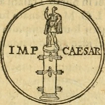 An illustration from Iusti RycquI De Capitolio Romano commentarius. In quo, illustria eius olim aedificia, sacra & profana: deorum dearumq[ue] nomina: arcus item triumphales, columnae, statuae, tropaea, colossi, caeteraque ornamenta adcuratè describuntur: & plura alia antiquitatis monimenta proferuntur, emendantur, explicantur, 1617, leaf 146