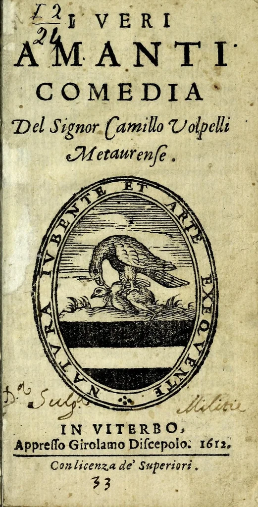 An illustration from I veri amanti : comedia, 1612, leaf 5
