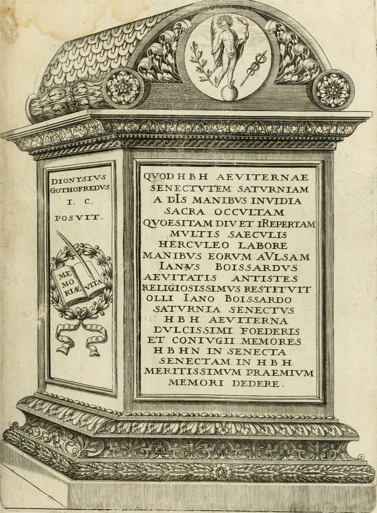 An illustration from I.[-VI.] pars Romanae vrbis topographiae & antiquitatum, quâ succinctê & breviter describuntur omnia quae tam publicê quam privatim videntur anim-adversione digna:, 1597, leaf 10