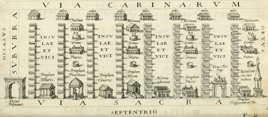 An illustration from I.[-VI.] pars Romanae vrbis topographiae & antiquitatum, quâ succinctê & breviter describuntur omnia quae tam publicê quam privatim videntur anim-adversione digna:, 1597, leaf 225