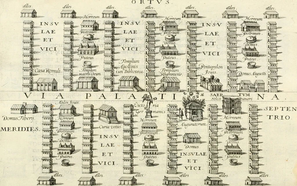 An illustration from I.[-VI.] pars Romanae vrbis topographiae & antiquitatum, quâ succinctê & breviter describuntur omnia quae tam publicê quam privatim videntur anim-adversione digna:, 1597, leaf 237