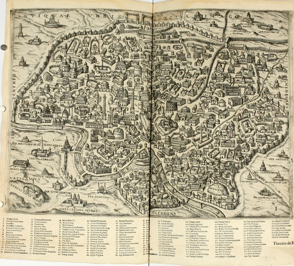 An illustration from I.[-VI.] pars Romanae vrbis topographiae & antiquitatum, quâ succinctê & breviter describuntur omnia quae tam publicê quam privatim videntur anim-adversione digna:, 1597, leaf 249