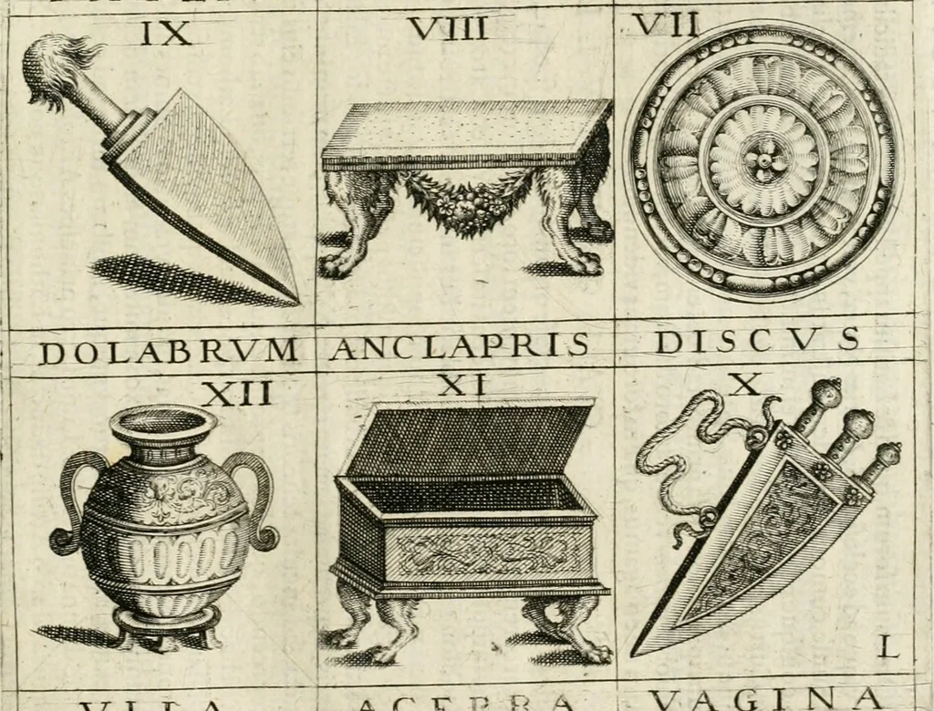 An illustration from I.[-VI.] pars Romanae vrbis topographiae & antiquitatum, quâ succinctê & breviter describuntur omnia quae tam publicê quam privatim videntur anim-adversione digna:, 1597, leaf 266