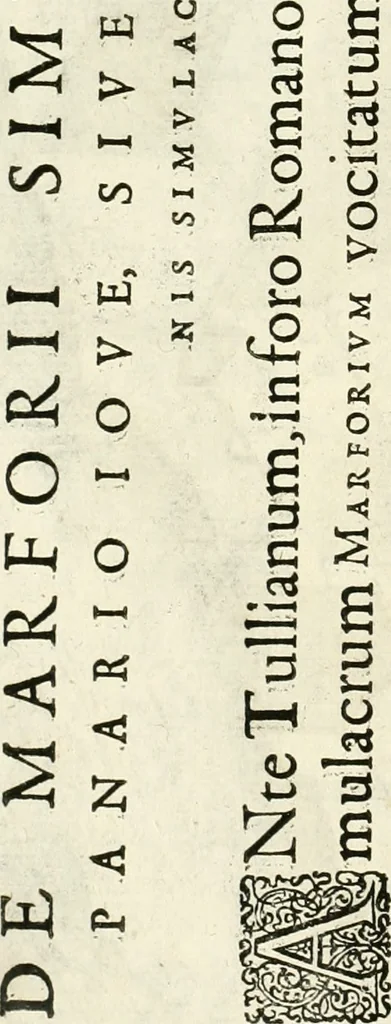 An illustration from I.[-VI.] pars Romanae vrbis topographiae & antiquitatum, quâ succinctê & breviter describuntur omnia quae tam publicê quam privatim videntur anim-adversione digna:, 1597, leaf 273