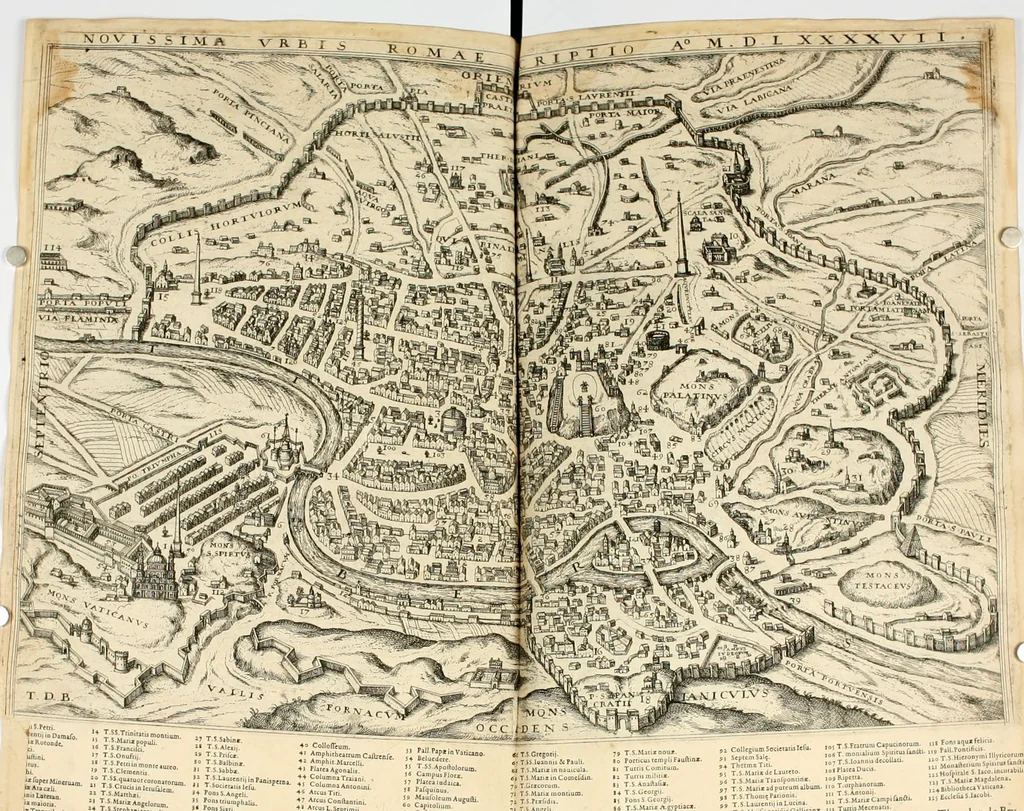 An illustration from I.[-VI.] pars Romanae vrbis topographiae & antiquitatum, quâ succinctê & breviter describuntur omnia quae tam publicê quam privatim videntur anim-adversione digna:, 1597, leaf 275