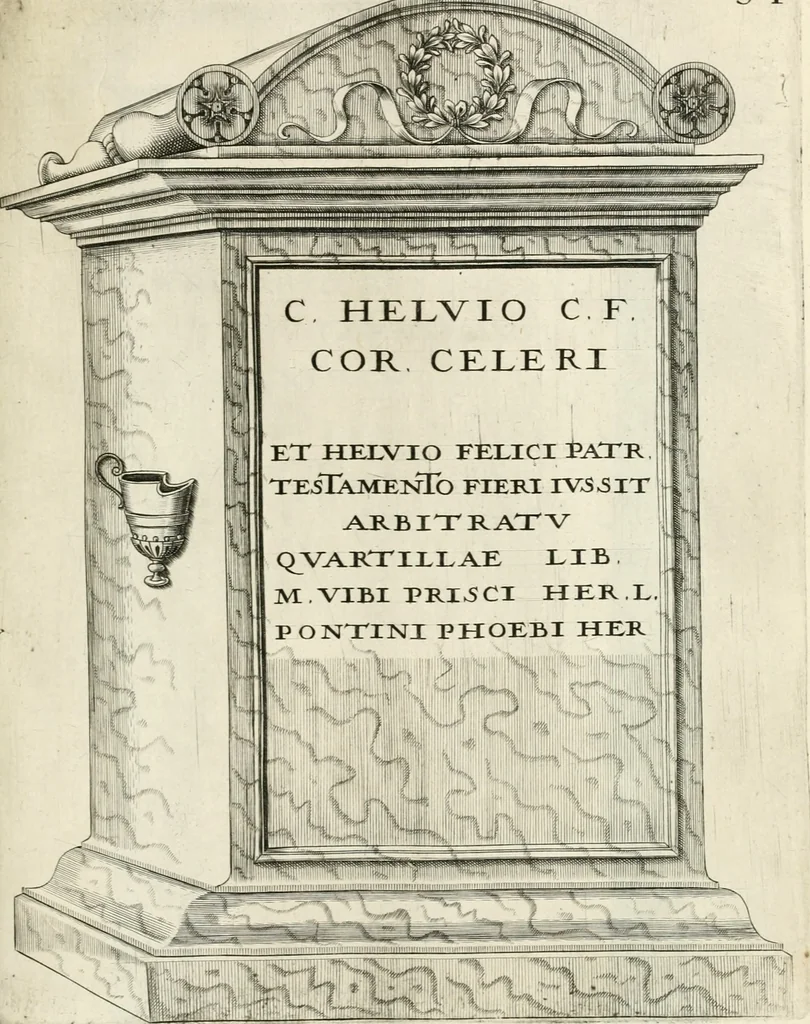 An illustration from I.[-VI.] pars Romanae vrbis topographiae & antiquitatum, quâ succinctê & breviter describuntur omnia quae tam publicê quam privatim videntur anim-adversione digna:, 1597, leaf 542