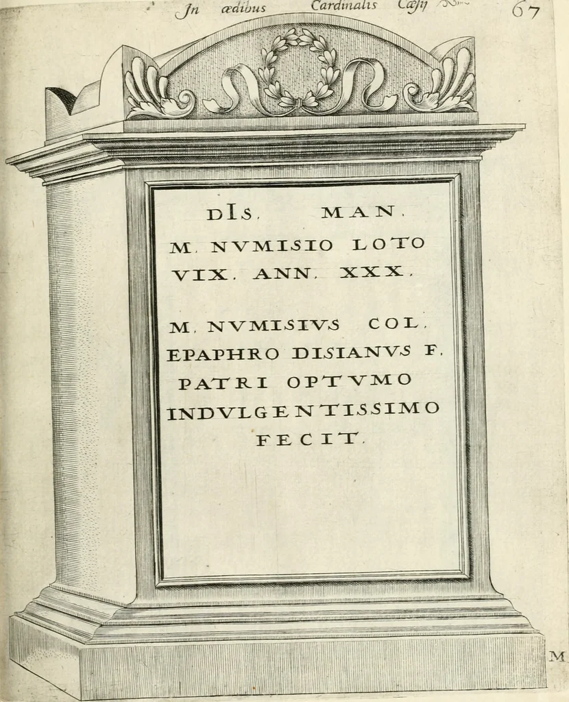 An illustration from I.[-VI.] pars Romanae vrbis topographiae & antiquitatum, quâ succinctê & breviter describuntur omnia quae tam publicê quam privatim videntur anim-adversione digna:, 1597, leaf 568