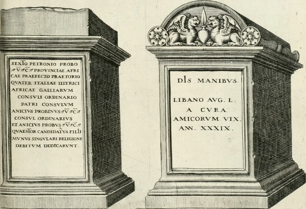 An illustration from I.[-VI.] pars Romanae vrbis topographiae & antiquitatum, quâ succinctê & breviter describuntur omnia quae tam publicê quam privatim videntur anim-adversione digna:, 1597, leaf 590