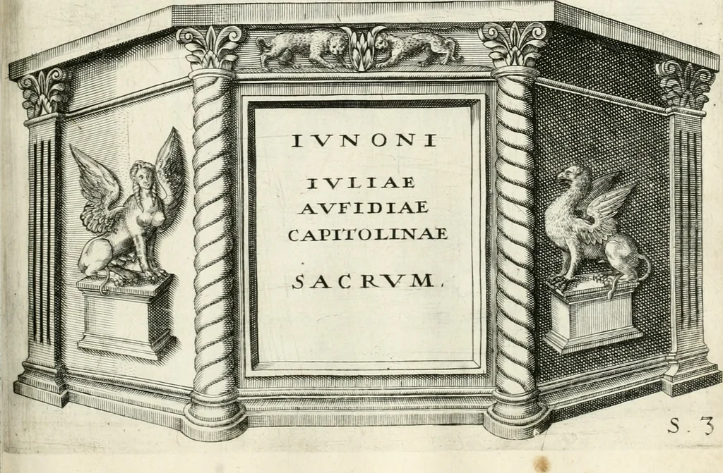 An illustration from I.[-VI.] pars Romanae vrbis topographiae & antiquitatum, quâ succinctê & breviter describuntur omnia quae tam publicê quam privatim videntur anim-adversione digna:, 1597, leaf 620