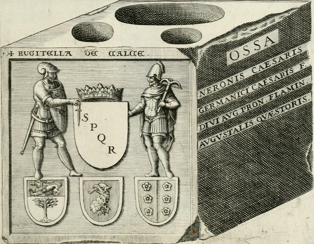 An illustration from I.[-VI.] pars Romanae vrbis topographiae & antiquitatum, quâ succinctê & breviter describuntur omnia quae tam publicê quam privatim videntur anim-adversione digna:, 1597, leaf 630