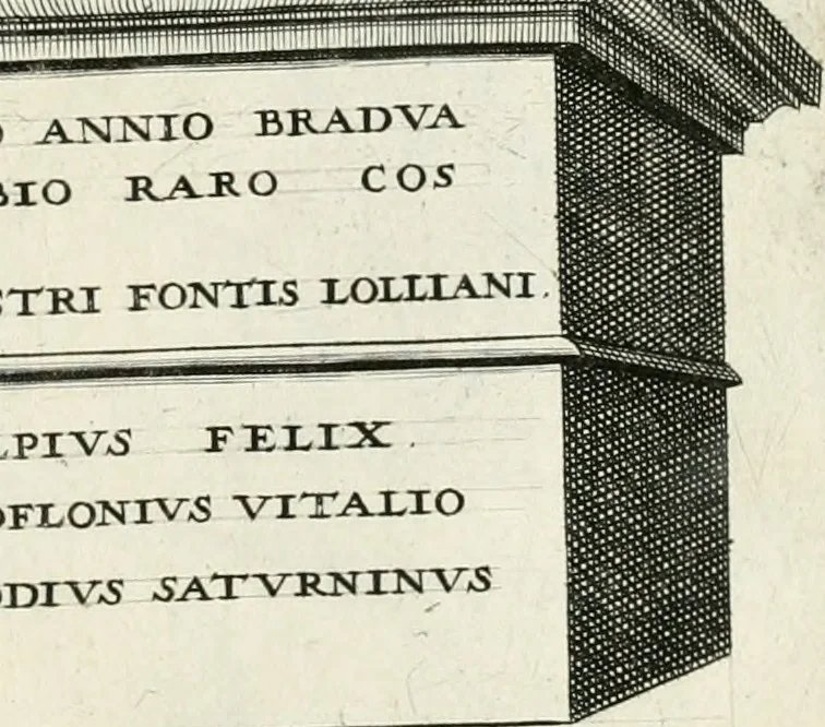 An illustration from I.[-VI.] pars Romanae vrbis topographiae & antiquitatum, quâ succinctê & breviter describuntur omnia quae tam publicê quam privatim videntur anim-adversione digna:, 1597, leaf 632