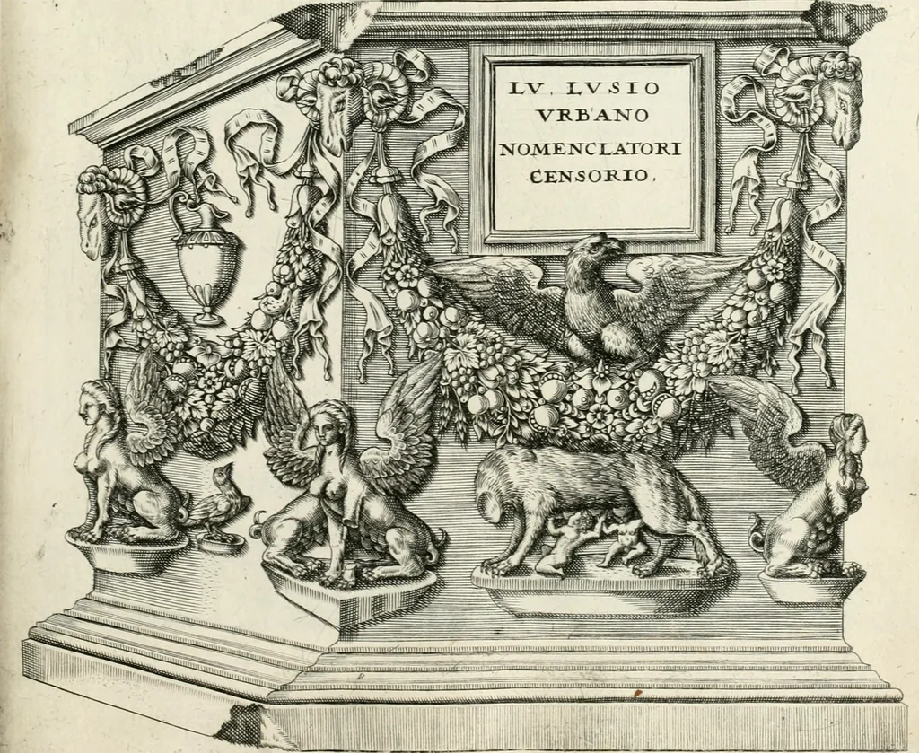 An illustration from I.[-VI.] pars Romanae vrbis topographiae & antiquitatum, quâ succinctê & breviter describuntur omnia quae tam publicê quam privatim videntur anim-adversione digna:, 1597, leaf 646