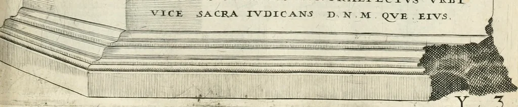 An illustration from I.[-VI.] pars Romanae vrbis topographiae & antiquitatum, quâ succinctê & breviter describuntur omnia quae tam publicê quam privatim videntur anim-adversione digna:, 1597, leaf 652