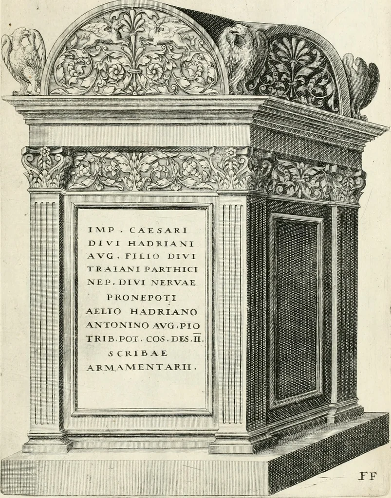 An illustration from I.[-VI.] pars Romanae vrbis topographiae & antiquitatum, quâ succinctê & breviter describuntur omnia quae tam publicê quam privatim videntur anim-adversione digna:, 1597, leaf 704