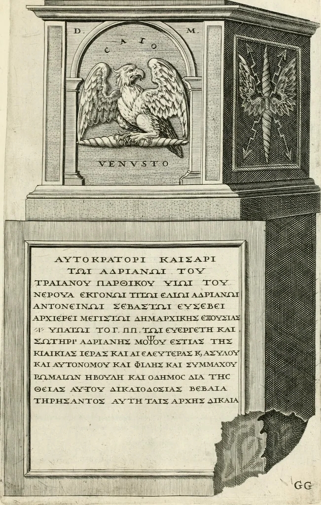 An illustration from I.[-VI.] pars Romanae vrbis topographiae & antiquitatum, quâ succinctê & breviter describuntur omnia quae tam publicê quam privatim videntur anim-adversione digna:, 1597, leaf 712