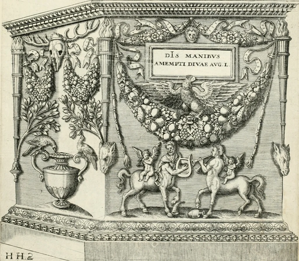 An illustration from I.[-VI.] pars Romanae vrbis topographiae & antiquitatum, quâ succinctê & breviter describuntur omnia quae tam publicê quam privatim videntur anim-adversione digna:, 1597, leaf 722