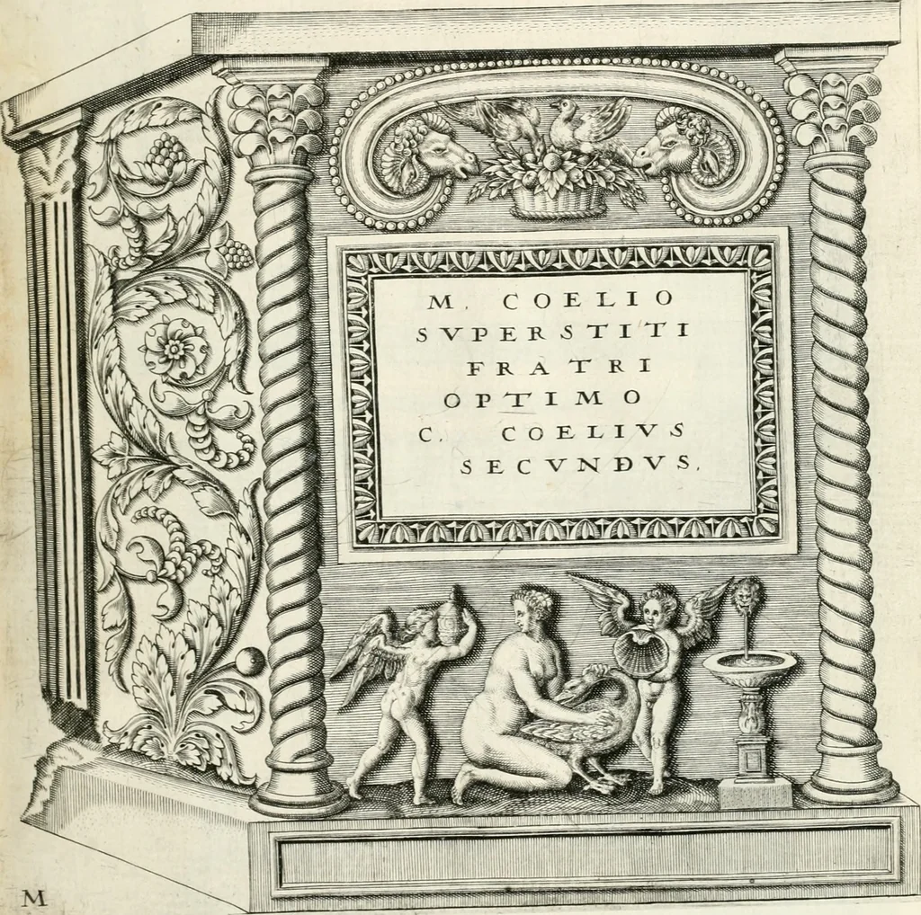 An illustration from I.[-VI.] pars Romanae vrbis topographiae & antiquitatum, quâ succinctê & breviter describuntur omnia quae tam publicê quam privatim videntur anim-adversione digna:, 1597, leaf 104