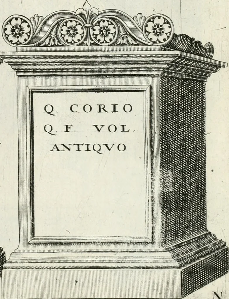An illustration from I.[-VI.] pars Romanae vrbis topographiae & antiquitatum, quâ succinctê & breviter describuntur omnia quae tam publicê quam privatim videntur anim-adversione digna:, 1597, leaf 112