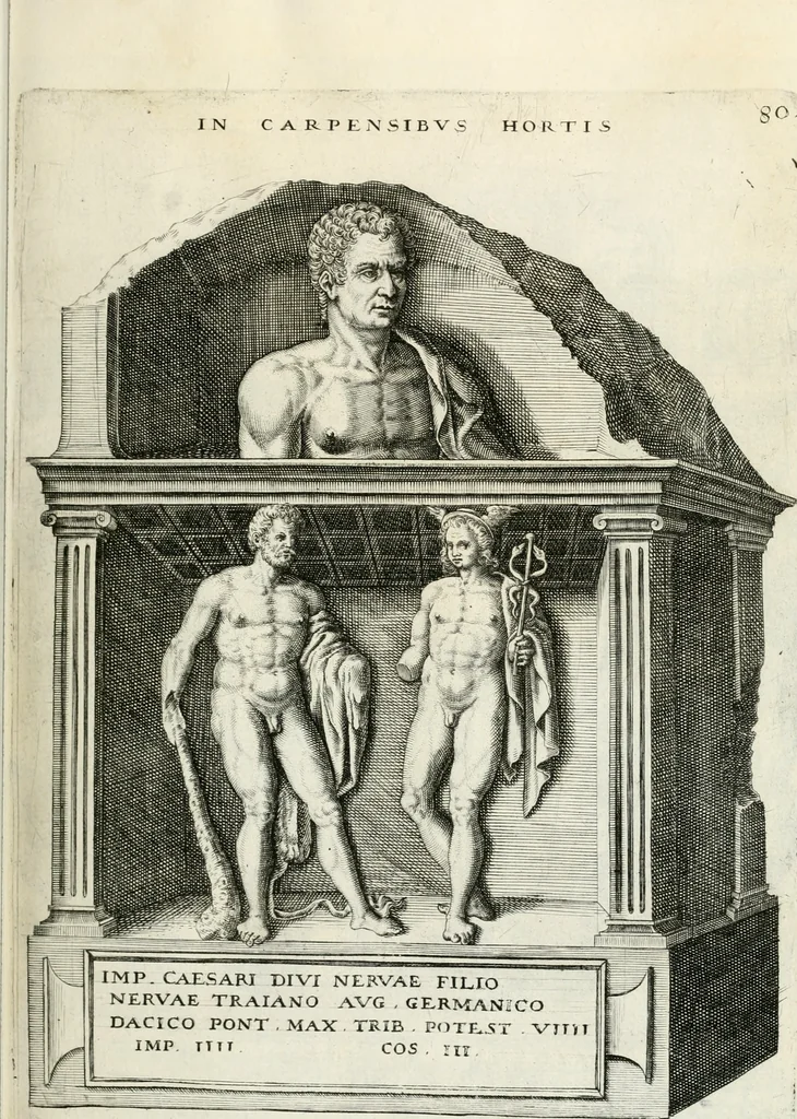 An illustration from I.[-VI.] pars Romanae vrbis topographiae & antiquitatum, quâ succinctê & breviter describuntur omnia quae tam publicê quam privatim videntur anim-adversione digna:, 1597, leaf 118