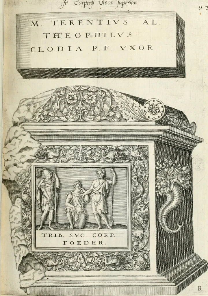 An illustration from I.[-VI.] pars Romanae vrbis topographiae & antiquitatum, quâ succinctê & breviter describuntur omnia quae tam publicê quam privatim videntur anim-adversione digna:, 1597, leaf 144