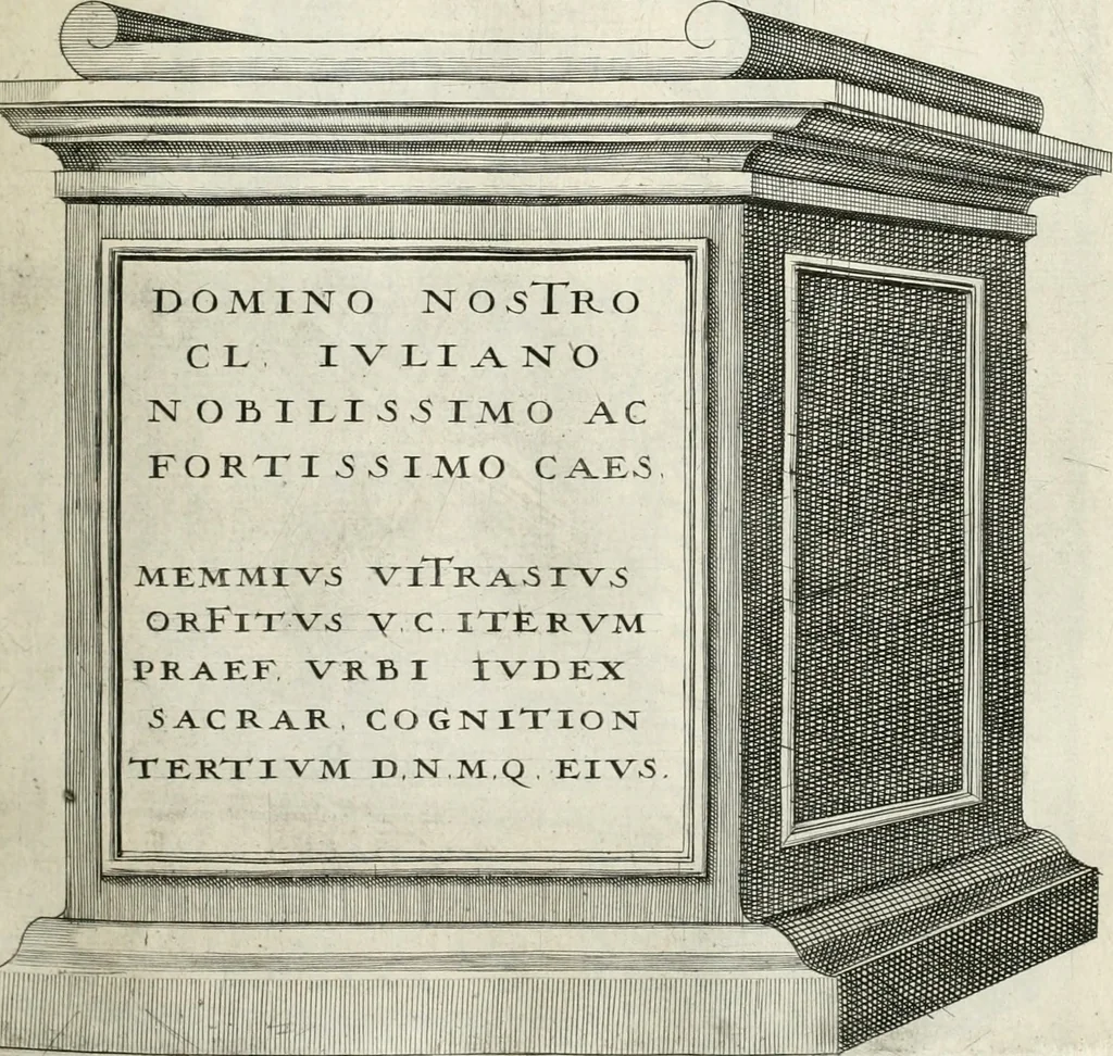 An illustration from I.[-VI.] pars Romanae vrbis topographiae & antiquitatum, quâ succinctê & breviter describuntur omnia quae tam publicê quam privatim videntur anim-adversione digna:, 1597, leaf 158