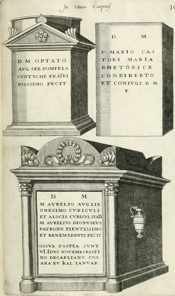 An illustration from I.[-VI.] pars Romanae vrbis topographiae & antiquitatum, quâ succinctê & breviter describuntur omnia quae tam publicê quam privatim videntur anim-adversione digna:, 1597, leaf 174