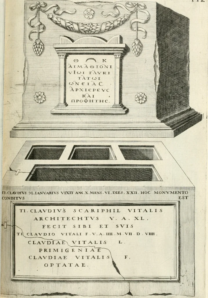 An illustration from I.[-VI.] pars Romanae vrbis topographiae & antiquitatum, quâ succinctê & breviter describuntur omnia quae tam publicê quam privatim videntur anim-adversione digna:, 1597, leaf 182