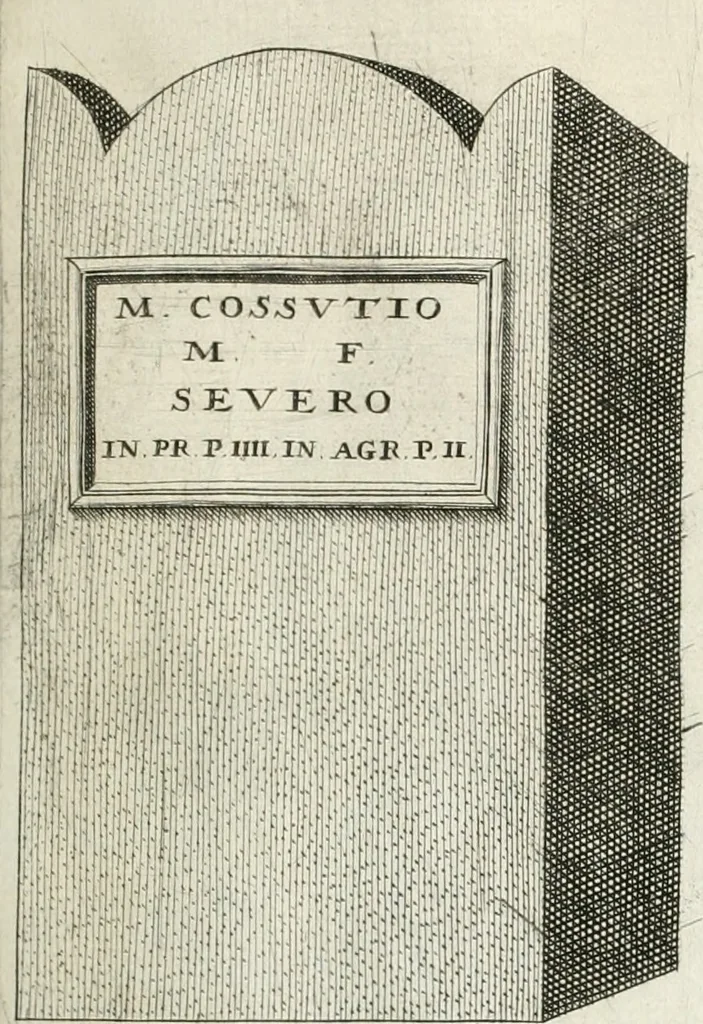 An illustration from I.[-VI.] pars Romanae vrbis topographiae & antiquitatum, quâ succinctê & breviter describuntur omnia quae tam publicê quam privatim videntur anim-adversione digna:, 1597, leaf 188