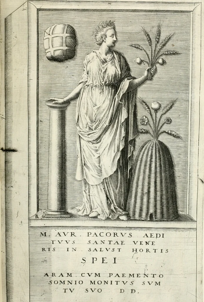 An illustration from I.[-VI.] pars Romanae vrbis topographiae & antiquitatum, quâ succinctê & breviter describuntur omnia quae tam publicê quam privatim videntur anim-adversione digna:, 1597, leaf 216