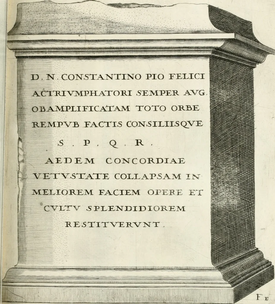 An illustration from I.[-VI.] pars Romanae vrbis topographiae & antiquitatum, quâ succinctê & breviter describuntur omnia quae tam publicê quam privatim videntur anim-adversione digna:, 1597, leaf 242
